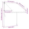 vidaXL Toldo manual retr&aacute;ctil 150 cm naranja y blanco a rayas