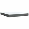 vidaXL Cama box spring con colchón tela gris oscuro 180x200 cm