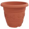 vidaXL Maceta Redonda para Flores 24 pcs Rojo Ladrillo &Oslash; 26 x 21.5 cm