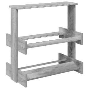 vidaXL soporte para tacos de billar Madera de ingenier&iacute;a Sonoma gris