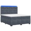 vidaXL Cama box spring con colch&oacute;n Gris oscuro 200 x 200 cm Terciopelo