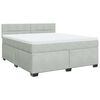 vidaXL Cama box spring con colch&oacute;n terciopelo gris claro 180x200 cm