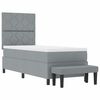 vidaXL Cama tipo Box Spring con cabecera Gris Claro 80 x 200 cm tela