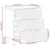 vidaXL Armario de Noche Marr&oacute;n 50 x 33 x 62 cm Madera maciza de Acacia