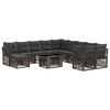 vidaXL Conjunto de sof&aacute;s de jard&iacute;n 12 uds. Gris rat&aacute;n sint&eacute;tico