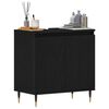 vidaXL Mueble de lavabo para baño Roble Negro 58 x 33 x 60 cm