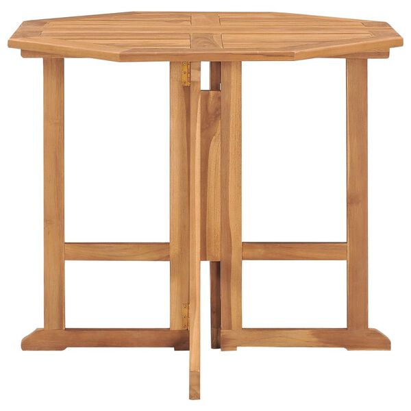 vidaXL Set de comedor de jard&iacute;n plegable 5 pzas madera maciza de teca