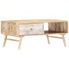 vidaXL Mesa de centro de madera maciza de mango 88x60x40 cm