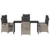vidaXL Conjunto de Comedor de Jard&iacute;n 5 pcs Gris Claro rat&aacute;n sint&eacute;tico
