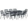 vidaXL Conjunto de Comedor de Jard&iacute;n 9 pcs Antracita