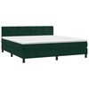vidaXL Cama box spring con colch&oacute;n terciopelo verde oscuro 180x200 cm