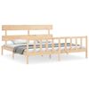 vidaXL Estructura de cama sin colch&oacute;n madera maciza de pino 200x200 cm