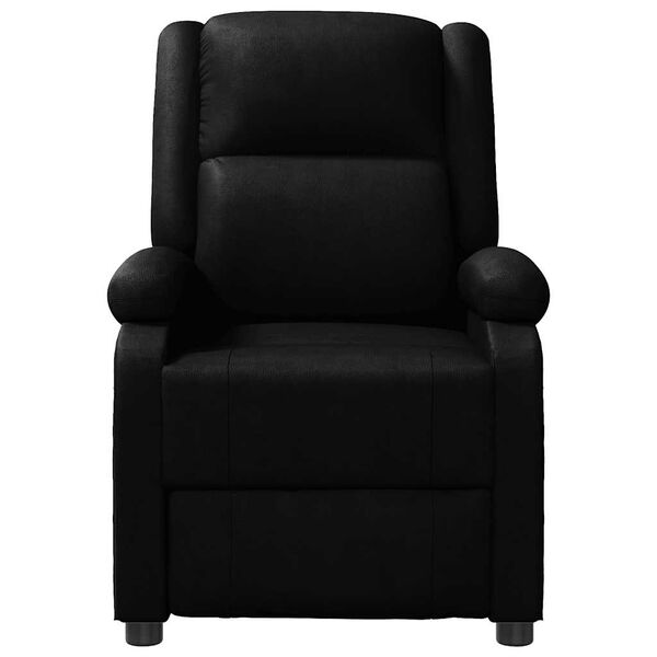 vidaXL Sillón de masaje de cuero sintético negro