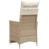 vidaXL Sillones reclinables de jard&iacute;n con cojines beige 2 uds rat&aacute;n PE