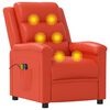 vidaXL Sill&oacute;n de masaje el&eacute;ctrico cuero sint&eacute;tico rojo
