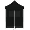 vidaXL Tienda de fiesta plegable Pop-Up con 4 paredes laterales negra