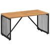 vidaXL Mesa de exterior Negro y Marr&oacute;n 80 x 40 x 40 cm rat&aacute;n sint&eacute;tico