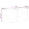 vidaXL Arriate elevado de jard&iacute;n WPC gris 200x50x91 cm