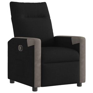 vidaXL Sill&oacute;n reclinable de tela negro