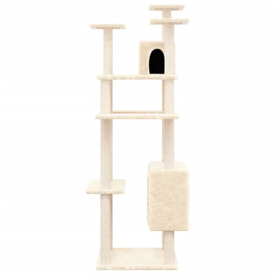 vidaXL Rascador para gatos con postes de sisal color crema 162 cm