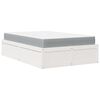 vidaXL Cama con colch&oacute;n madera maciza de pino blanco 140x190 cm