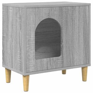 vidaXL Casa para Gatos Gris Sonoma 51 x 30 x 52 cm