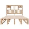 vidaXL Cama con estanter&iacute;a sin colch&oacute;n madera maciza de pino 135x190cm