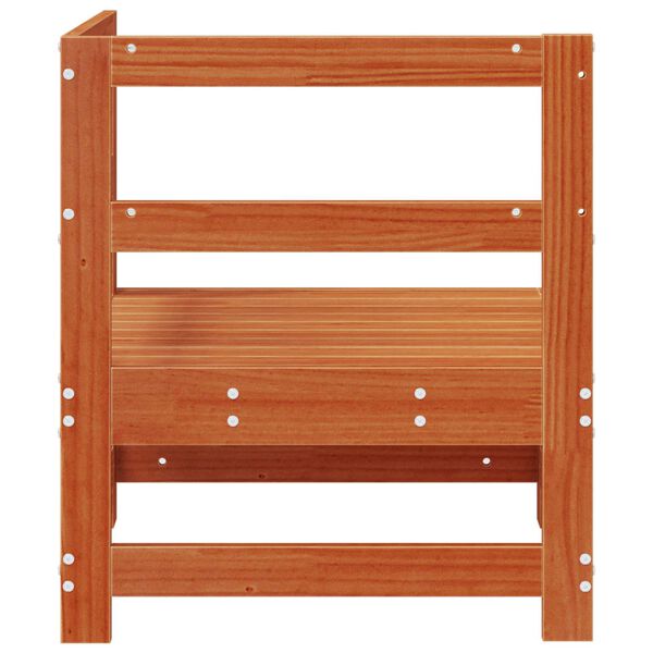 vidaXL Sof&aacute; de esquina de jard&iacute;n Pino macizo Marr&oacute;n Cera