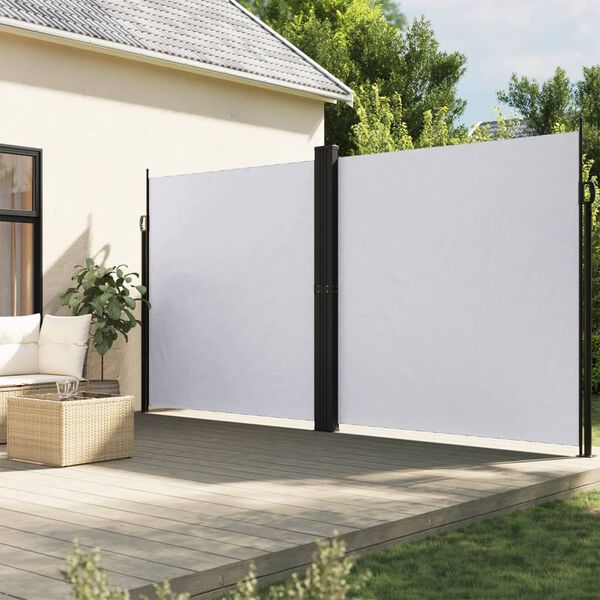 vidaXL Toldo lateral retr&aacute;ctil blanco 220x1200 cm