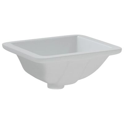 vidaXL Lavabo de baño rectangular cerámica blanco 30,5x27x14 cm