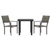 vidaXL Juego de comedor para jardín 3 piezas acero y textilene negro