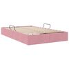 vidaXL Cama con almacenamiento Rosa 120 x 200 cm Terciopelo