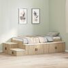 vidaXL Cama con almacenamiento Roble Sonoma 80 cm Madera contrachapada