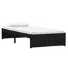 vidaXL Estructura de cama sin colchón madera maciza negro 75x190 cm