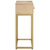 vidaXL Mesa consola madera maciza de mango y hierro 90x30x76 cm