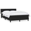 vidaXL Cama box spring con colch&oacute;n terciopelo negro 160x210 cm