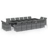 vidaXL Set de comedor jard&iacute;n 17 pzas con cojines rat&aacute;n sint&eacute;tico gris