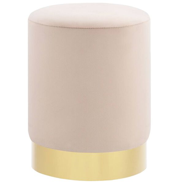 vidaXL Taburete de terciopelo 28 x 36 cm albaricoque y dorado