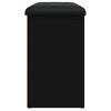 vidaXL Banco zapatero madera de ingenier&iacute;a negro 82x32x50 cm