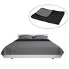 vidaXL Cubrecama acolchado doble cara 170x210 cm gris y negro