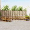 vidaXL Conjunto de sof&aacute;s de exterior 10 pcs Natural