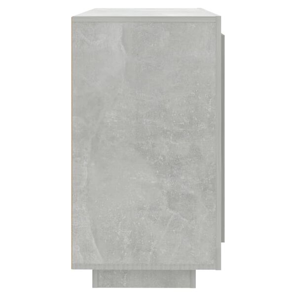 vidaXL Aparador de madera contrachapada gris hormigón 80x40x75 cm