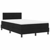 vidaXL Cama tipo Box Spring con colch&oacute;n Negro 120 x 200 cm tela