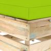 vidaXL Muebles de jard&iacute;n 6 piezas con cojines madera impregnada verde