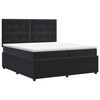 vidaXL Cama box spring con colch&oacute;n Negro 200 x 200 cm Terciopelo