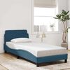 vidaXL Estructura de cama con cabecero Dover terciopelo azul 90x200 cm