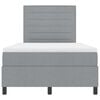 vidaXL Cama tipo Box Spring con colch&oacute;n Gris Claro 120 x 190 cm tela