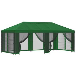 vidaXL Gazebo de jard&iacute;n con paredes laterales 6 x 3 m Verde