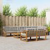 vidaXL Conjunto de sof&aacute;s de exterior 9 pcs Gris Natural y Claro