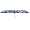 vidaXL Toldo de pie autom&aacute;tico azul y blanco 600x300 cm